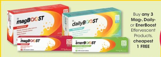 Buy Any 3 MAg, Daily or EnerBoost Effervescent Products Cheapest 1 Free