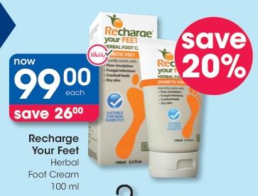 Recharge Your Feet Herbal Foot Cream 100 ml