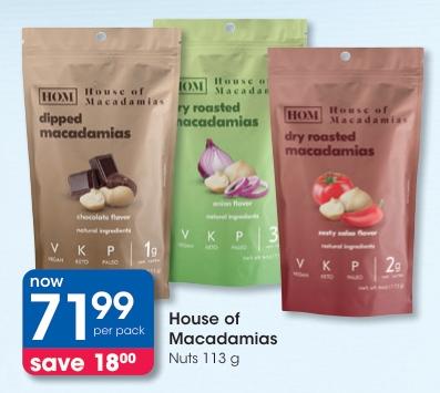 House of Macadamias Nuts 113 g