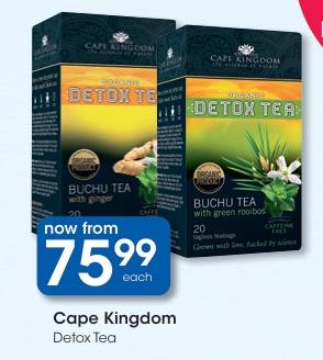 Cape Kingdom Detox Tea with ginger 20 bags