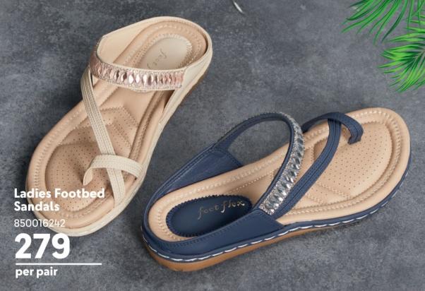 Ladies Footbed Sandals