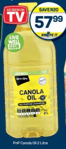 PnP Canola Oil 2 Litre