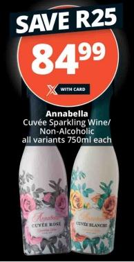 Annabella Cuvée Sparkling Wine/Non-Alcoholic all variants 750ml each