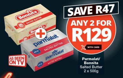 Parmalat/Bonnita Salted Butter 2 x 500g