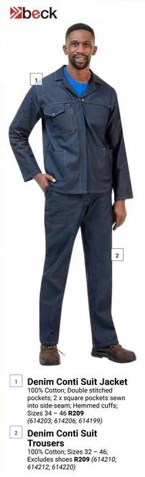 Beck Denim Conti Suit Jacket