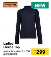 Ladies' Fleece Top available in sizes S - XXL