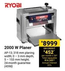 Ryobi 2000 W Planer