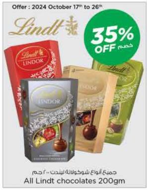 All Lindt chocolates 200gm