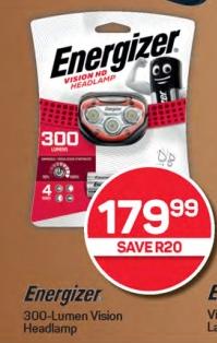 Energizer 300-Lumen Vision Headlamp