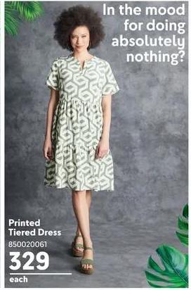 Printed Tiered Dress each 