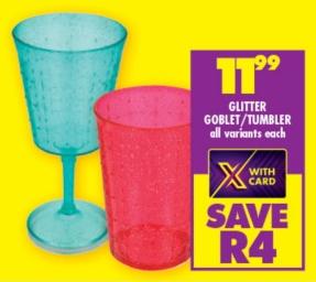 Glitter Goblet/Tumbler all variants each