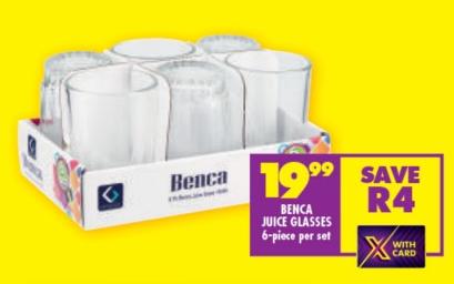 Benca Juice Glasses 6-piece per set