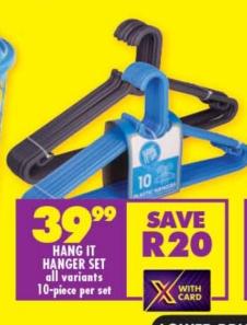 Hang It Hanger Set 10-piece per set