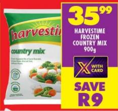 Harvestime Frozen Country Mix 900g