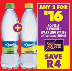 Any 2 Aquelle Flavoured Sparkling Water all variants 500ml