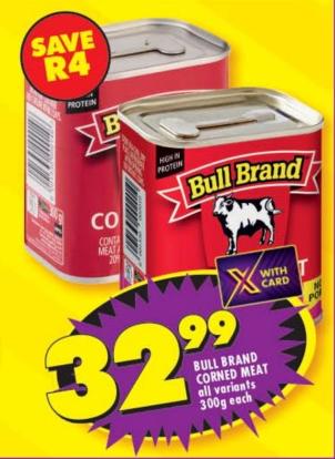 Bull Brand Corned Meat all variants 300g each