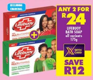 Any 2 Lifebuoy Bath Soap all variants 175g