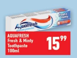 AQUAFRESH Fresh & Minty Toothpaste 100ml