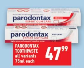 PARODONTAX Toothpaste all variants 75ml each