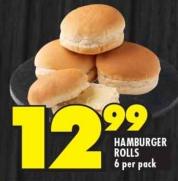 Hamburger Rolls 6 per pack