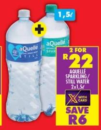 Aquelle Sparkling/Still Water 2x1.5L