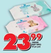 CHERUBS BABY WIPES 64 per pack