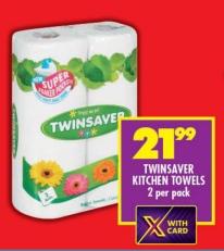 Twinsaver Kitchen Towels 2 per pack