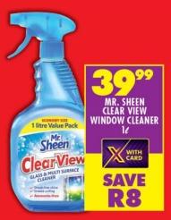 Mr. Sheen Clear View Window Cleaner 1L