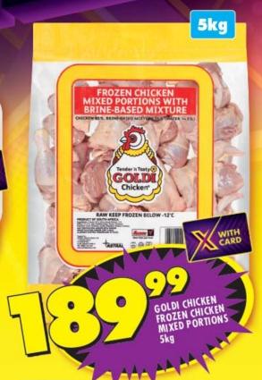 Goldi Chicken Frozen Chicken Mixed Portions 5kg