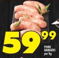 Pork Bangers per kg