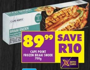 Cape Point Frozen Braai Snoek 700g