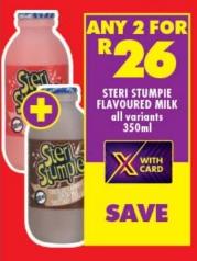 Any 2 Steri Stumpie Flavoured Milk all variants 350ml