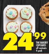 The Bakery Cupcakes 4 pack All Variants