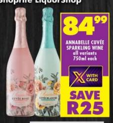 ANNABELLE CUVÉE SPARKLING WINE all variants 750ml each