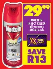 Mortein Insect Killer all variants 300ml Each