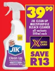 JIK Clean Up Multipurpose Bleach Cleaner 500ml