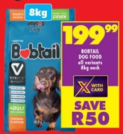 Bobtail Dog Food all variants 8kg each