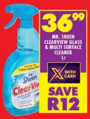 Mr. Sheen Clearview Glass & Multi Surface Cleaner 1L