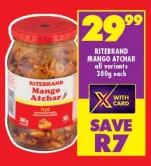 Ritebrand Mango Atchar all variants 380g each