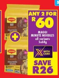 Any 2 MAGGI Minute Noodles all variants 5x68g