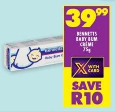 Bennetts Baby Bum Crème 75g