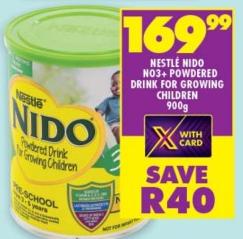 Nestlé Nido No3+ Powdered Drink for Growing Children 900g