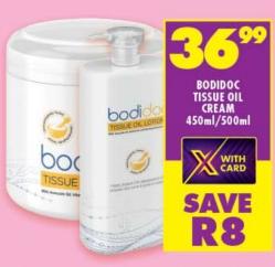 Bodidoc Tissue Oil Cream 450ml/500ml