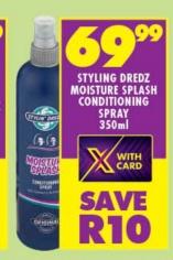 Styling Dredz Moisture Splash Conditioning Spray 350ml