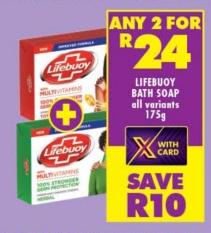 Any 2 Lifebuoy Bath Soap all variants 175g