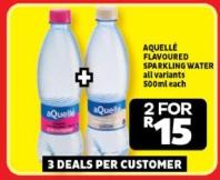 AQUELLÉ Flavoured Sparkling Water 500ml each