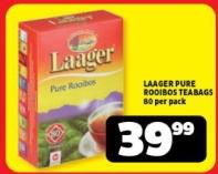 Laager Pure Rooibos Teabags 80 per pack