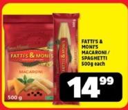 Fatti's & Moni's Macaroni / Spaghetti 500g each