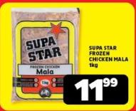 SUPA STAR FROZEN CHICKEN MALA 1kg