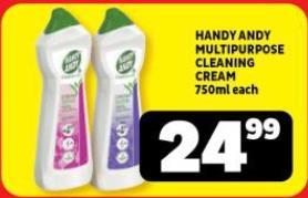 HANDY ANDY CREAM ALL PURPOSE CLEANER all variants 750ml each